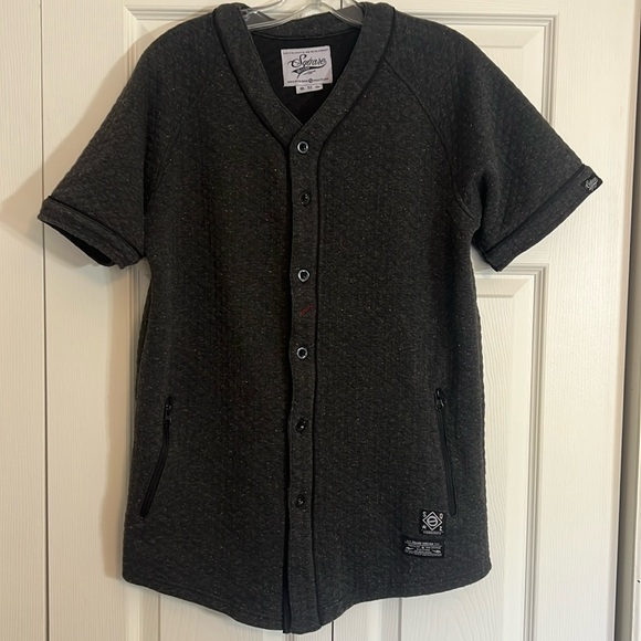 Square Zero Size Small Men’s Baseball Jersey with multicolored specks - Picture 1 of 8